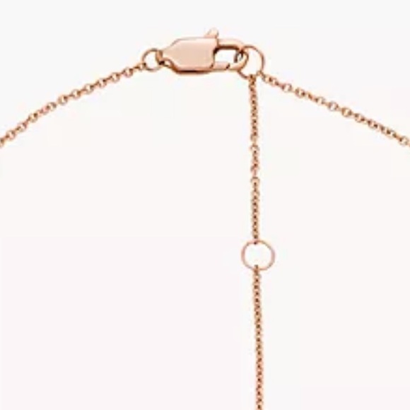 NEW FOSSIL Gray Mother of Pearl Chain Necklace - Picture 3 of 6